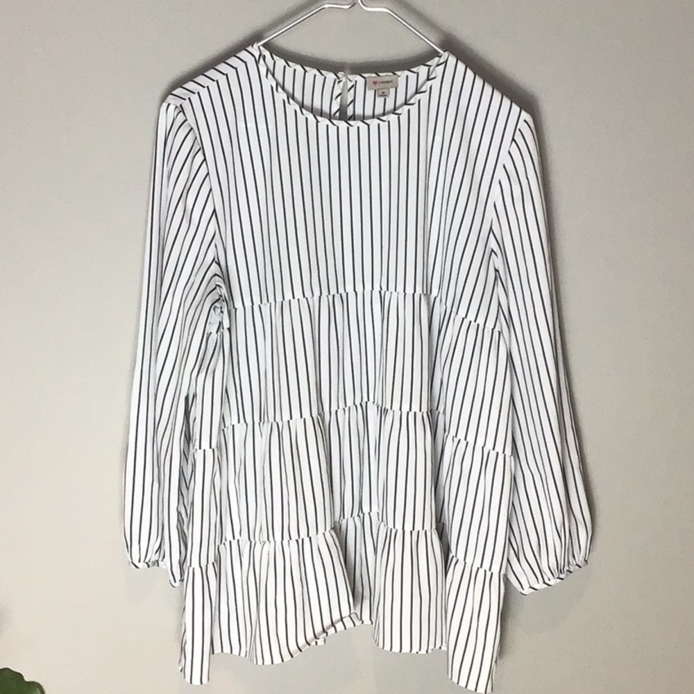 Cremieux > Striped Blouse Medium